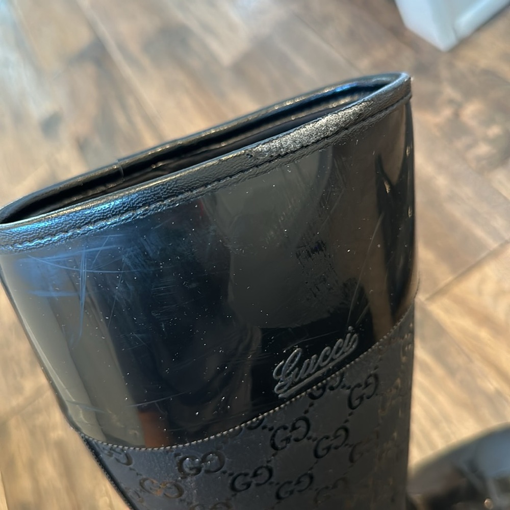 Gucci Wellington tall black rain boots - Picture 10 of 15
